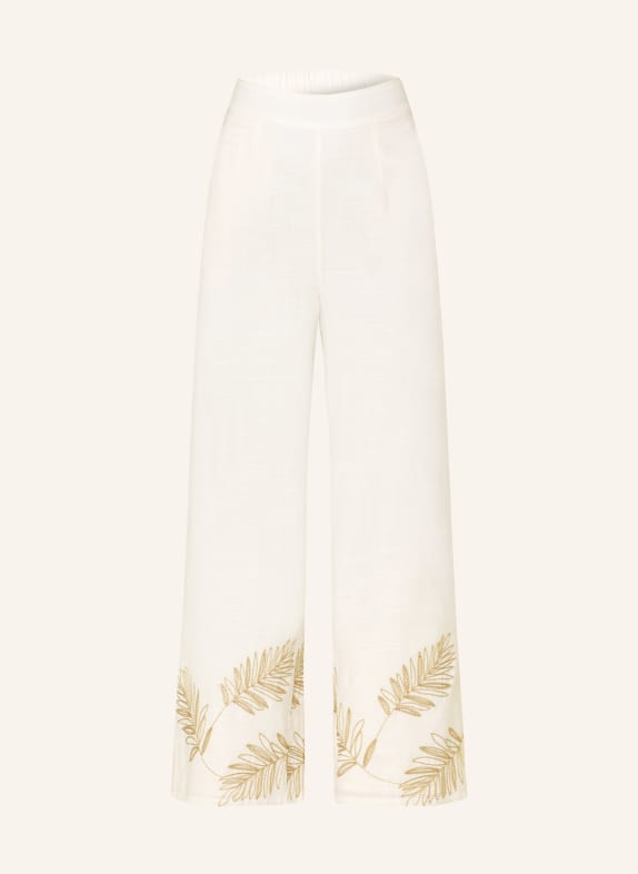 s.Oliver BLACK LABEL Culotte mit Glitzergarn ECRU / SILBER / BEIGE