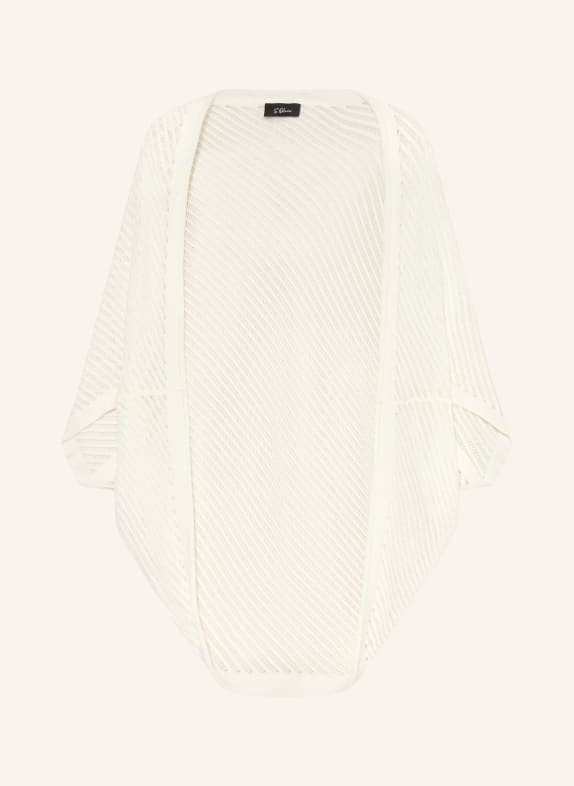 s.Oliver BLACK LABEL Gebreide hoes met pailletten en 3/4-mouwen ECRU