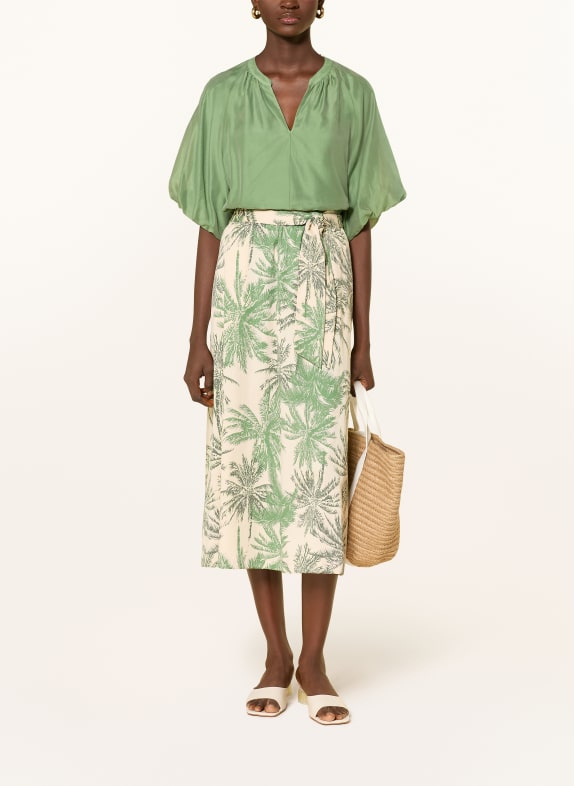 s.Oliver BLACK LABEL rok GROEN / CRÈME / DONKERGROEN