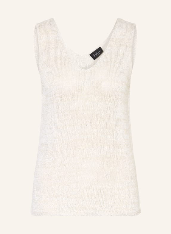 s.Oliver BLACK LABEL Stricktop mit Glitzergarn ECRU