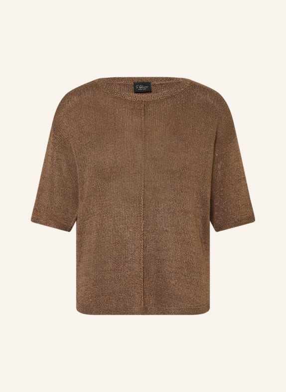 s.Oliver BLACK LABEL Knitted shirt with glitter yarn BROWN