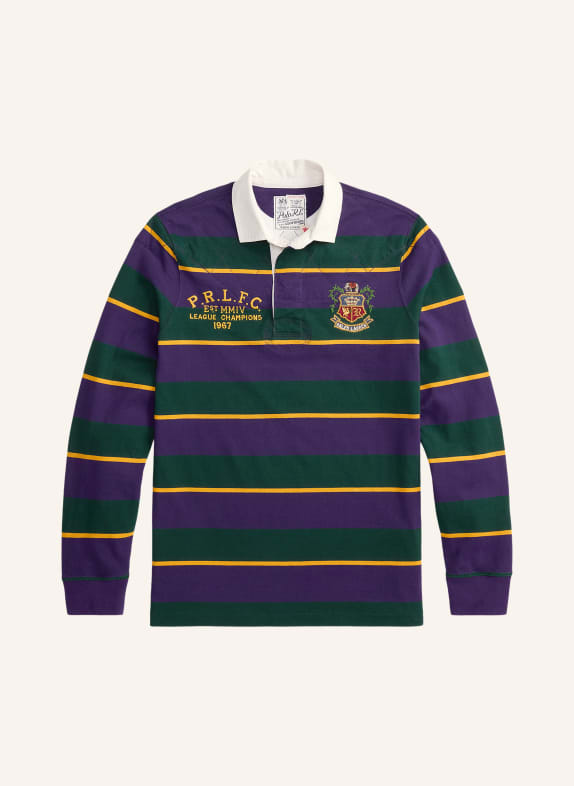 POLO RALPH LAUREN rugby shirt DARK PURPLE / DARK YELLOW / DARK GREEN