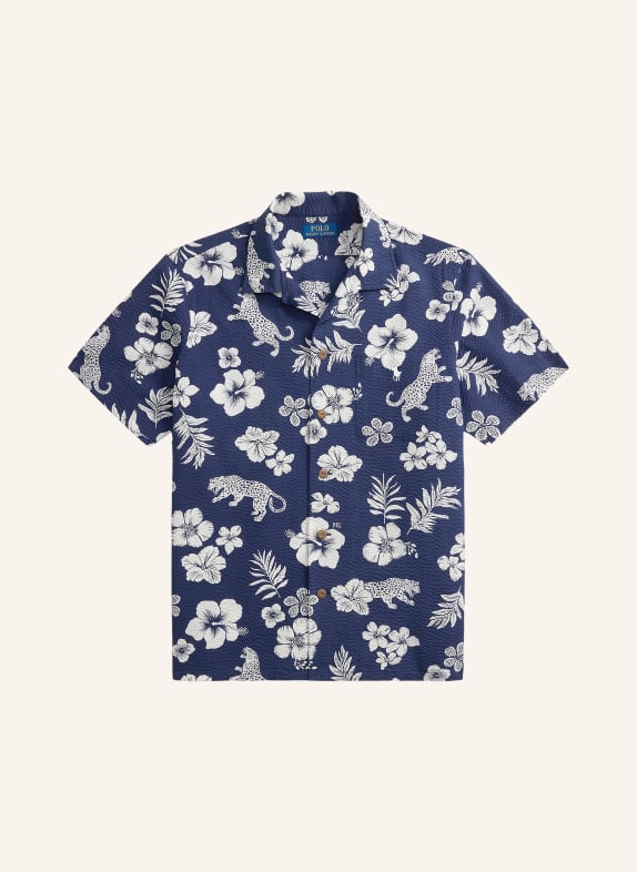 POLO RALPH LAUREN Koszula z krótkim rękawem o kroju Classic Fit GRANATOWY / JASNONIEBIESKI