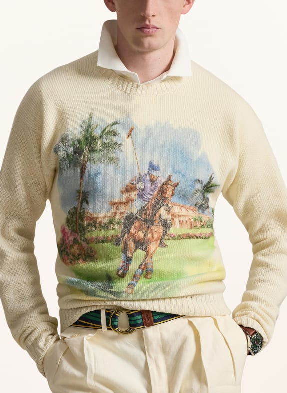 POLO RALPH LAUREN Kasjmier trui CRÈME / LICHTGROEN / LICHTBLAUW
