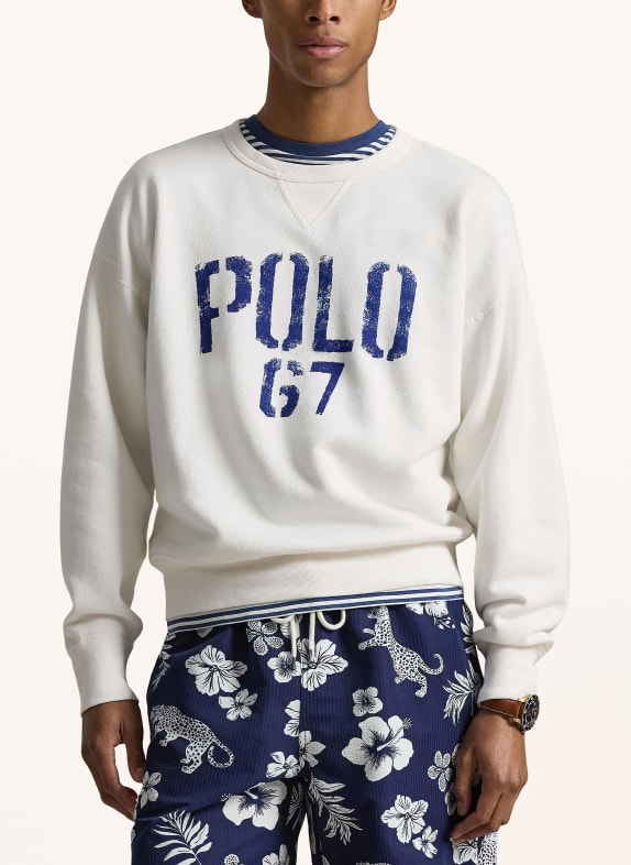 POLO RALPH LAUREN sweatshirt CRÈME / DONKERBLAUW