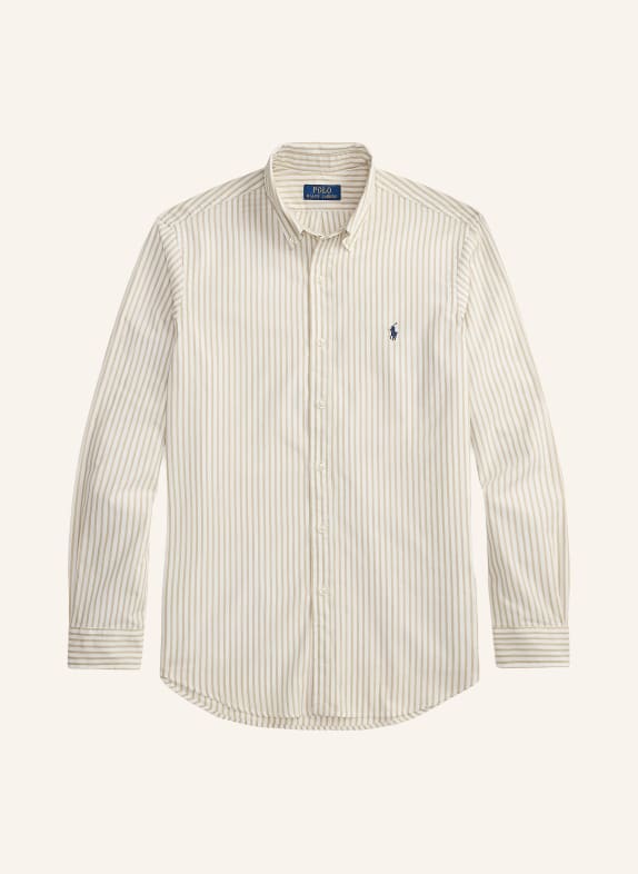 POLO RALPH LAUREN Koszula Custom Fit BEŻOWY / BIAŁY