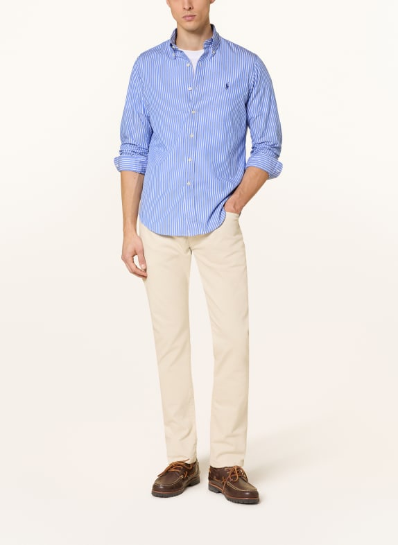 POLO RALPH LAUREN Overhemd Custom Fit BLAUW / WIT