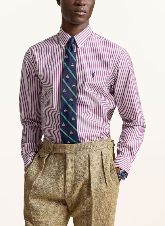 POLO RALPH LAUREN Overhemd Custom Fit PAARS / WIT