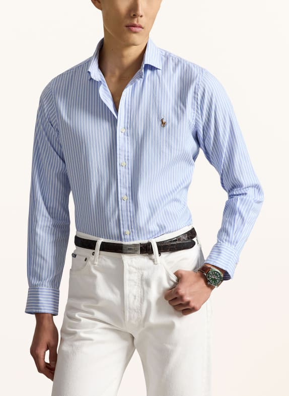 POLO RALPH LAUREN Oxford-overhemd Custom Fit LICHTBLAUW / WIT