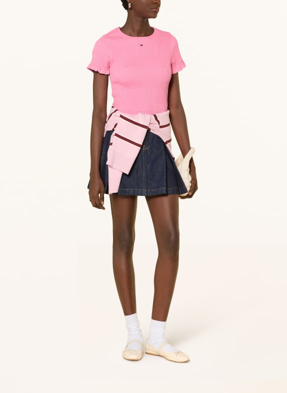 TOMMY JEANS T-shirt met ruches ROZE