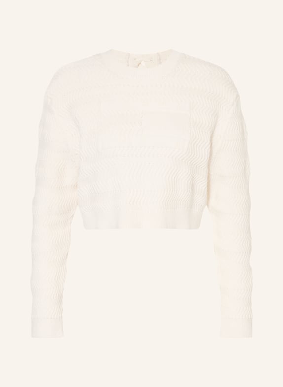 TOMMY JEANS Cropped-Pullover WEISS