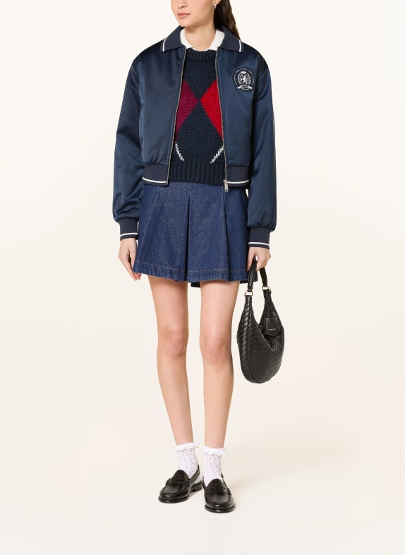 TOMMY JEANS College-Jacke aus Satin DUNKELBLAU