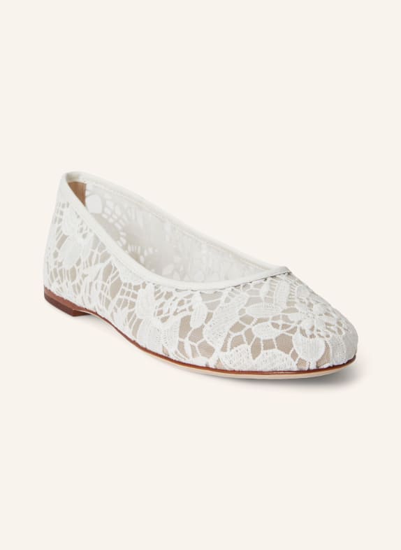 LAUREN RALPH LAUREN Baleriny JAYNA BIAŁY