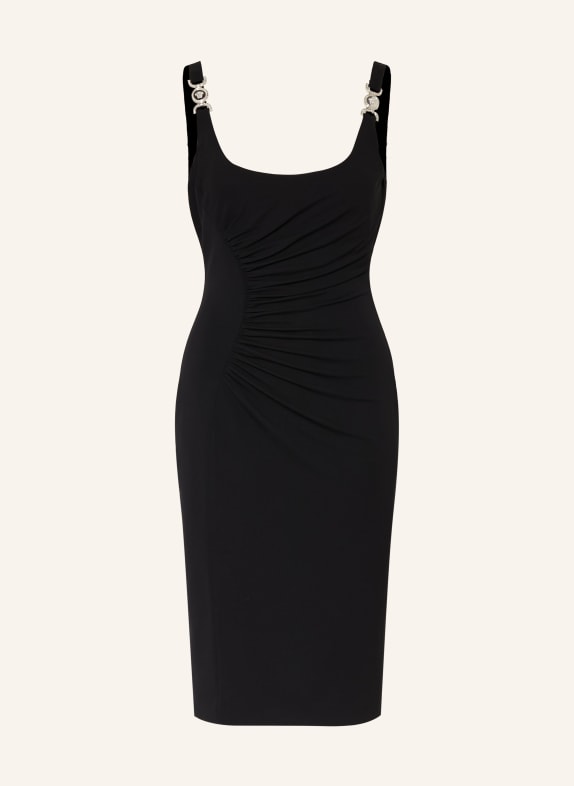 VERSACE Cocktailkleid aus Jersey SCHWARZ / SILBER