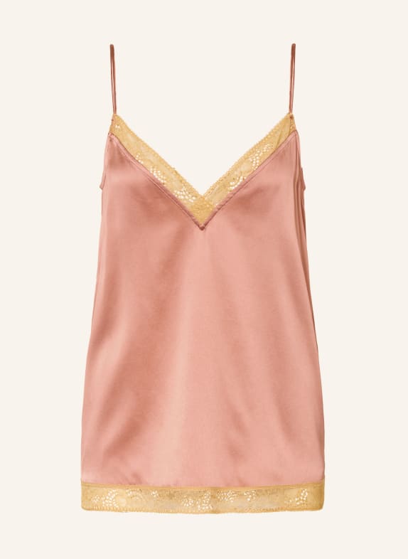 ERES Spací top INSTANT z hedvábí RŮŽOVÁ / ZLATÁ