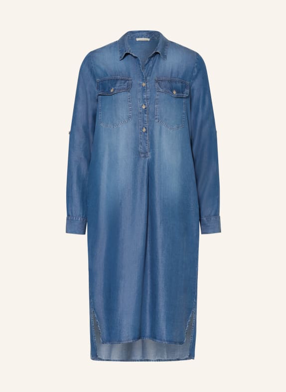 lilienfels Jurk in overhemdstijl met jeanslook BLAUW