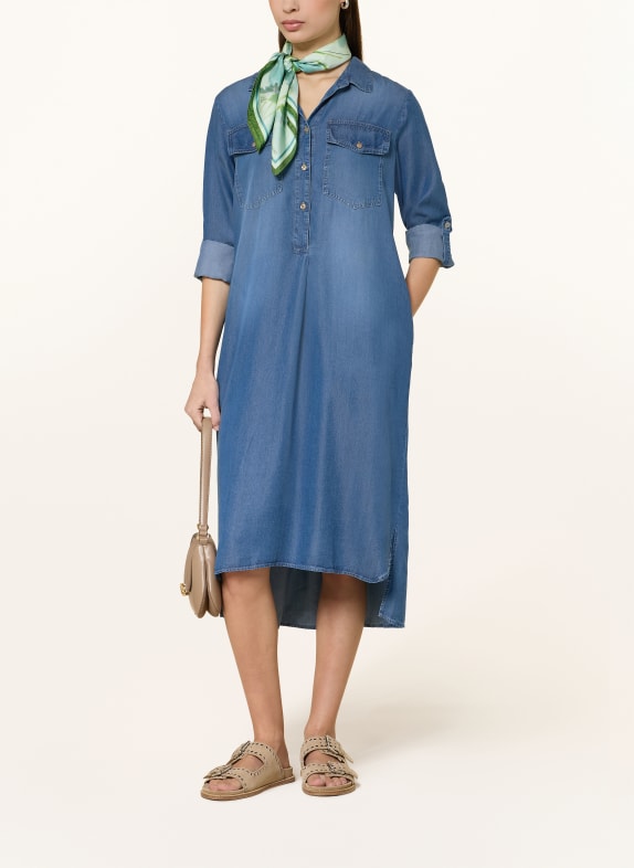 lilienfels Hemdblusenkleid in Jeansoptik BLAU