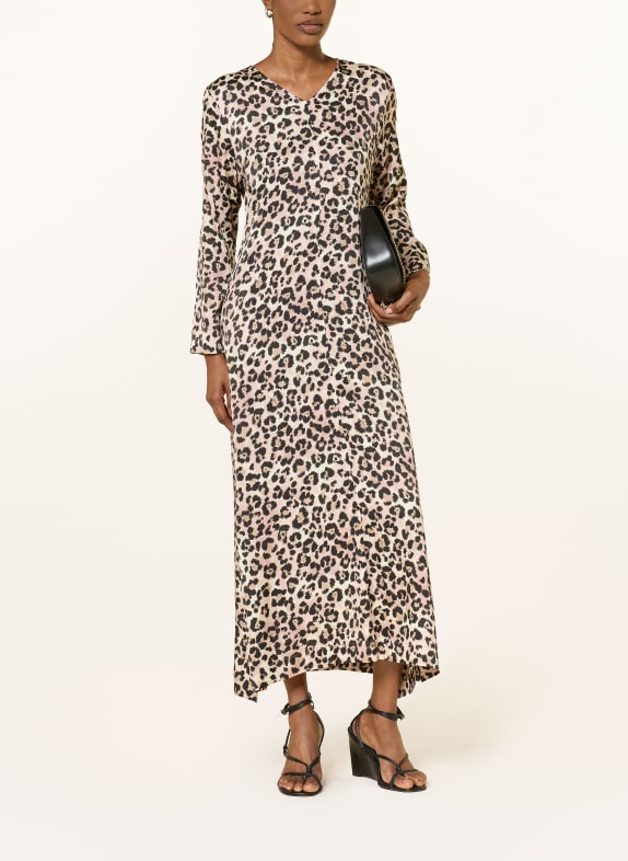 lilienfels Satinkleid BEIGE / CAMEL / SCHWARZ