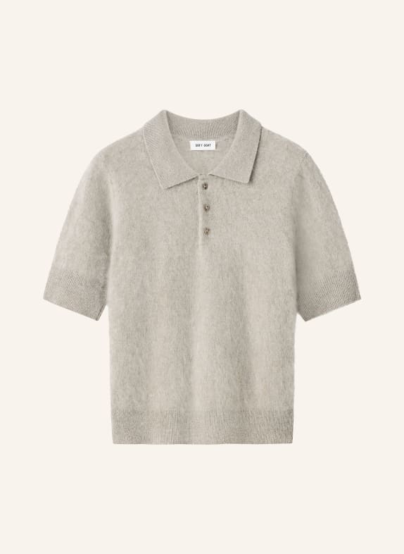 SOFT GOAT Polo en maille cachemire GRIS