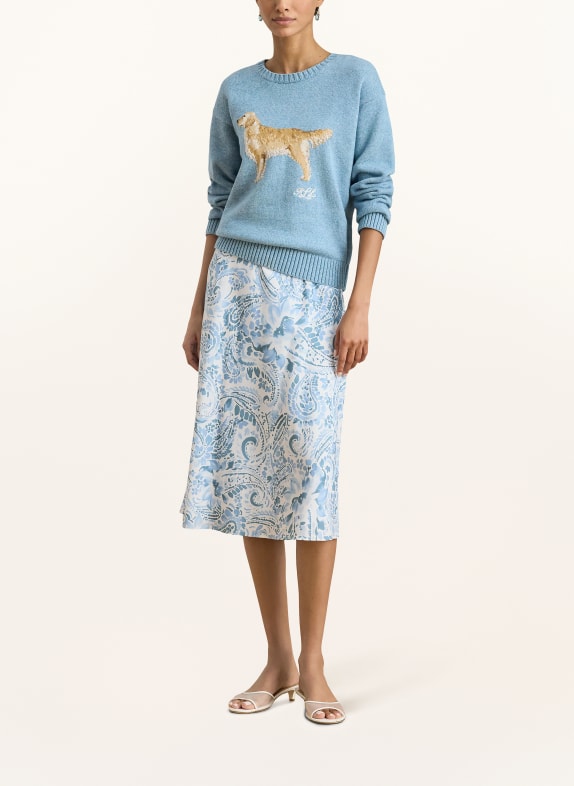 LAUREN RALPH LAUREN Rok WIT / LICHTBLAUW