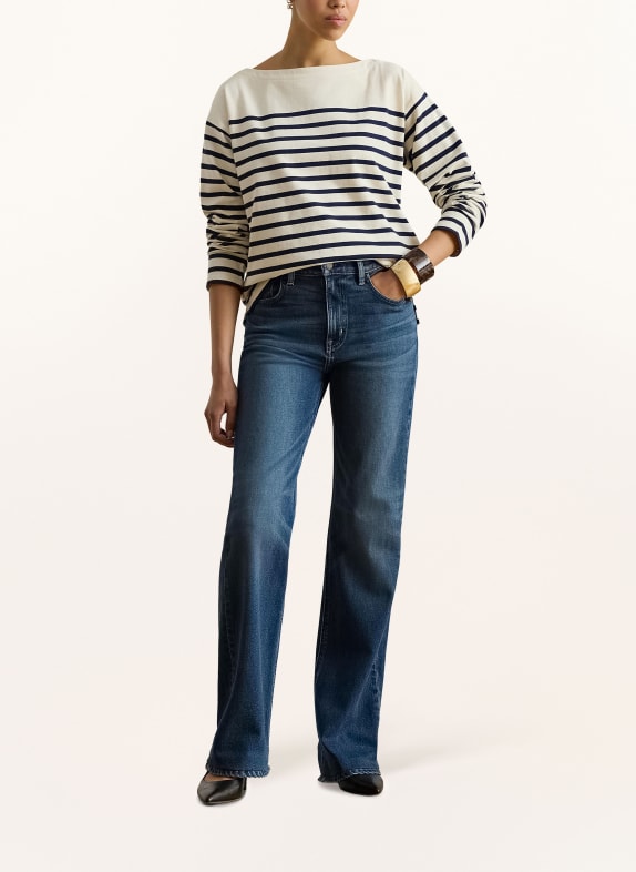 LAUREN RALPH LAUREN T-shirt met lange mouwen ECRU / DONKERBLAUW