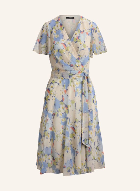 LAUREN RALPH LAUREN Wickelkleid CREME / LACHS / HELLBLAU