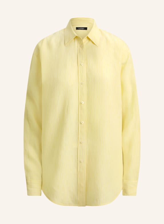 LAUREN RALPH LAUREN Chemisier en lin JAUNE / BLANC