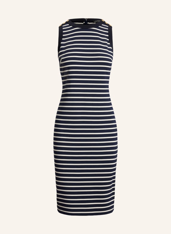 LAUREN RALPH LAUREN Jerseykleid DUNKELBLAU / WEISS