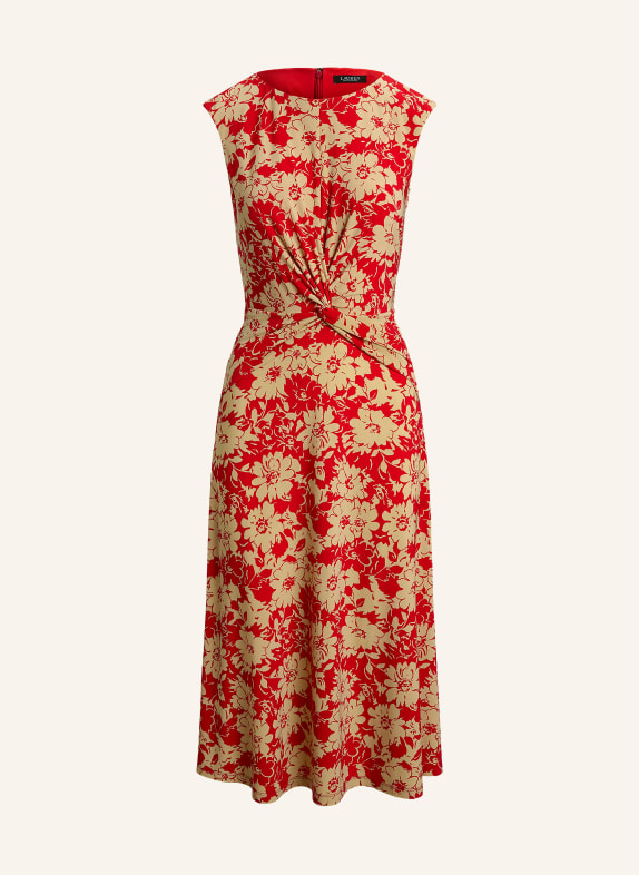 LAUREN RALPH LAUREN Jerseykleid ROT / BEIGE