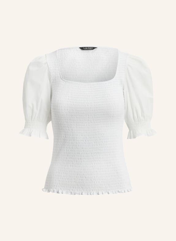 LAUREN RALPH LAUREN Blouse met ruches WIT
