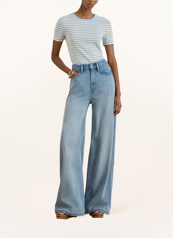 LAUREN RALPH LAUREN T-Shirt BLAUGRAU / GELB / WEISS