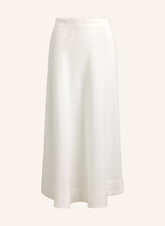 LAUREN RALPH LAUREN spódnica z lnu BIAŁY