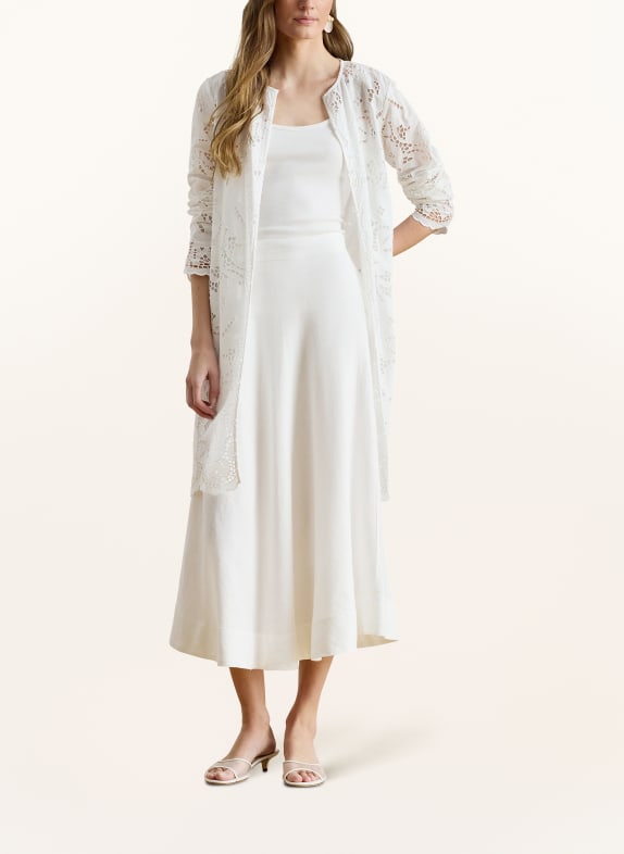 LAUREN RALPH LAUREN Linnen rok WIT