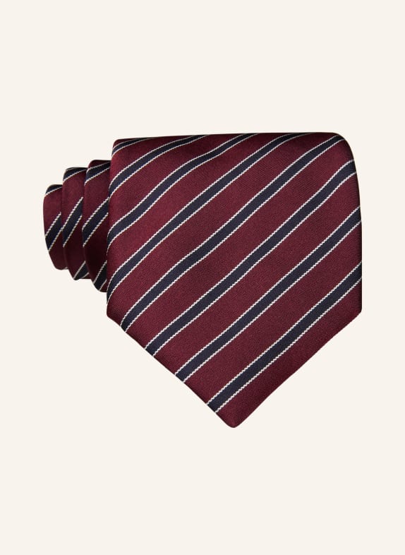 ZEGNA stropdas DONKERROOD / WIT / ZWART