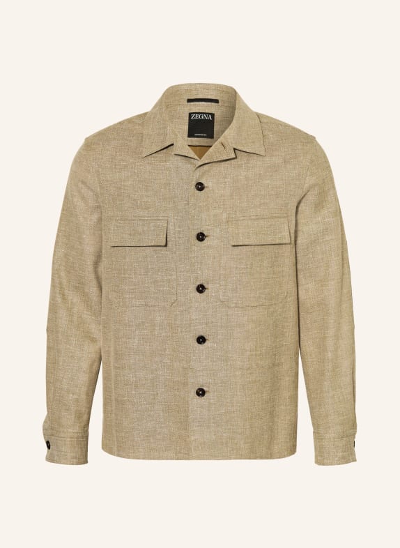ZEGNA Overjacket mit Leinen KHAKI