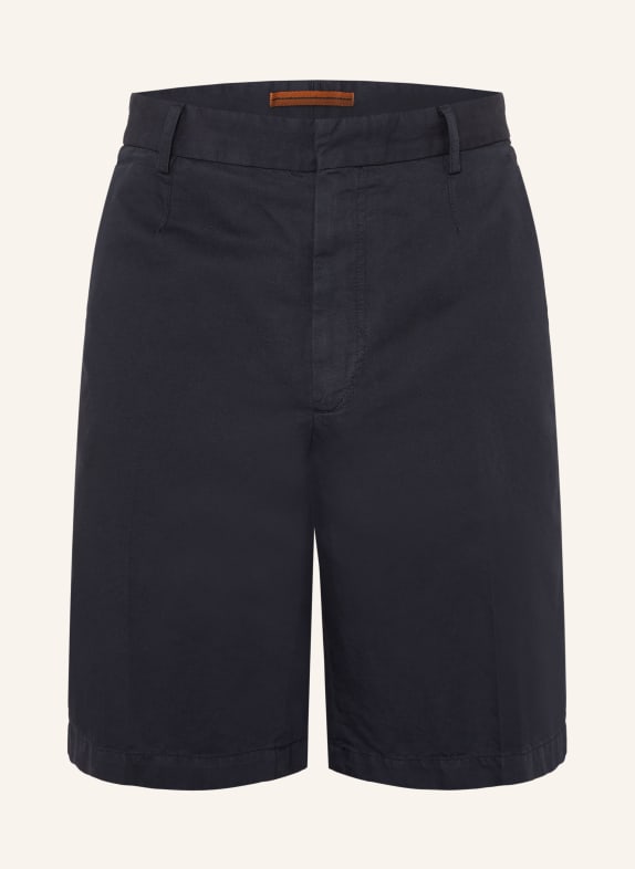ZEGNA Linen shorts DARK BLUE
