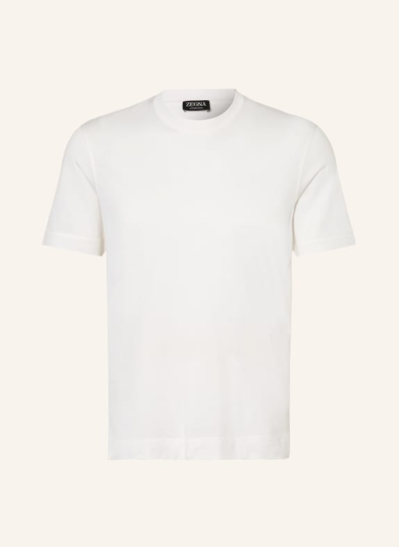 ZEGNA T-shirt with silk WHITE