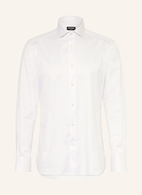 ZEGNA Chemise coupe classique LILAS CLAIR / BLANC