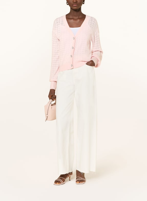 GUESS Strickjacke NINA mit Schmucksteinen HELLROSA