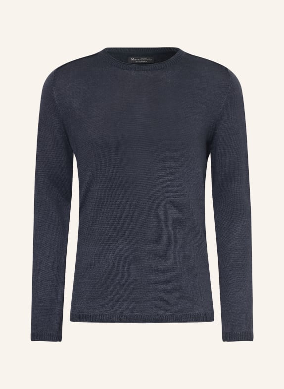 Marc O'Polo Trui met linnen DONKERBLAUW