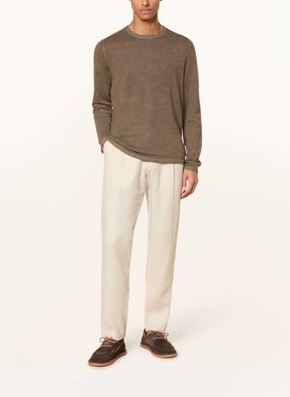 Marc O'Polo Pullover mit Leinen KHAKI
