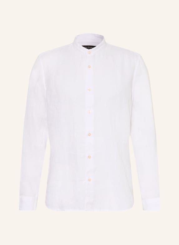 Marc O'Polo Leinenhemd Regular Fit mit Stehkragen WEISS