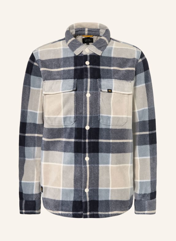 camel active Fleece-Overshirt TAUPE / ECRU / DUNKELBLAU