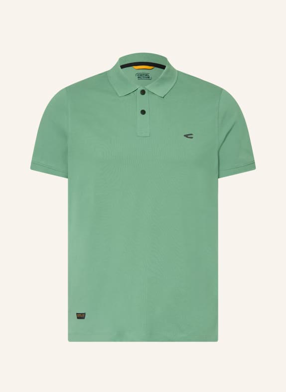 camel active Koszulka polo z pikowanym wzorem ZIELONY