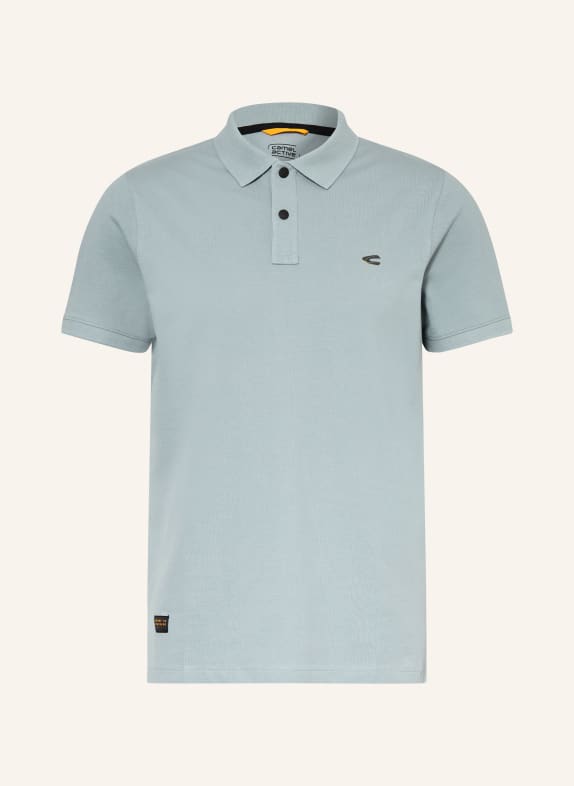 camel active Koszulka polo z pikowanym wzorem JASNONIEBIESKI