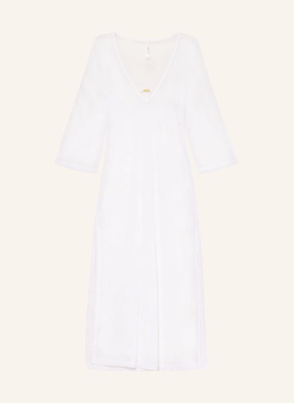 MARIE JO Strandkleid aus Mesh mit 3/4-Arm WEISS