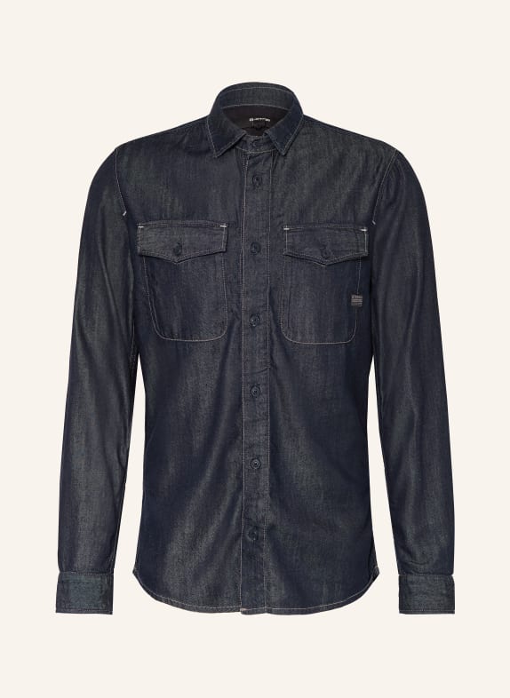 G-Star Džínová košile MARINE Slim Fit TMAVĚ MODRÁ