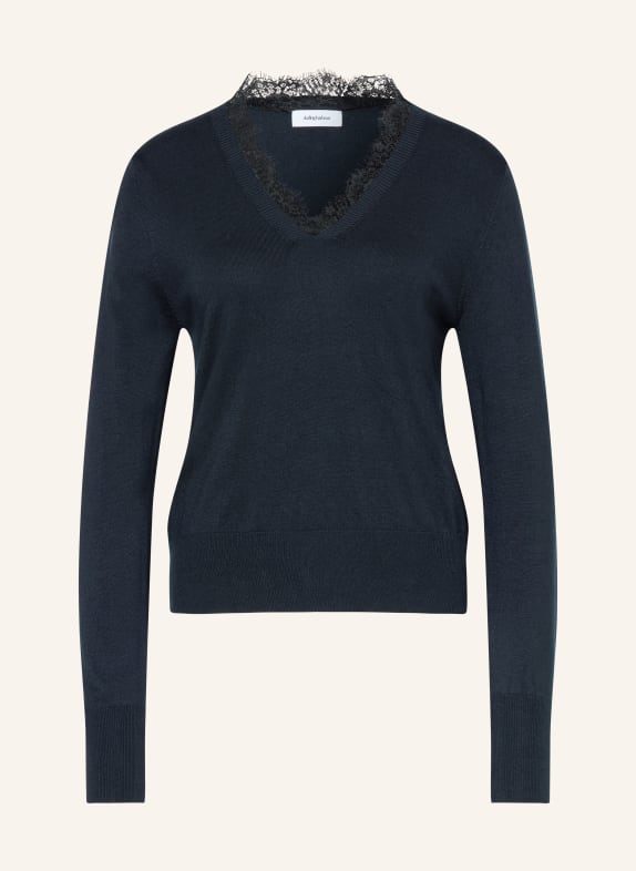 darling harbour Sweater with lace NAVY