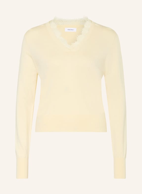 darling harbour Pullover mit Spitze butter yellow