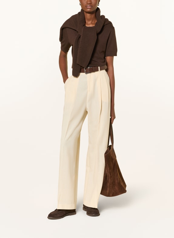 darling harbour gebreid shirt DARK BROWN